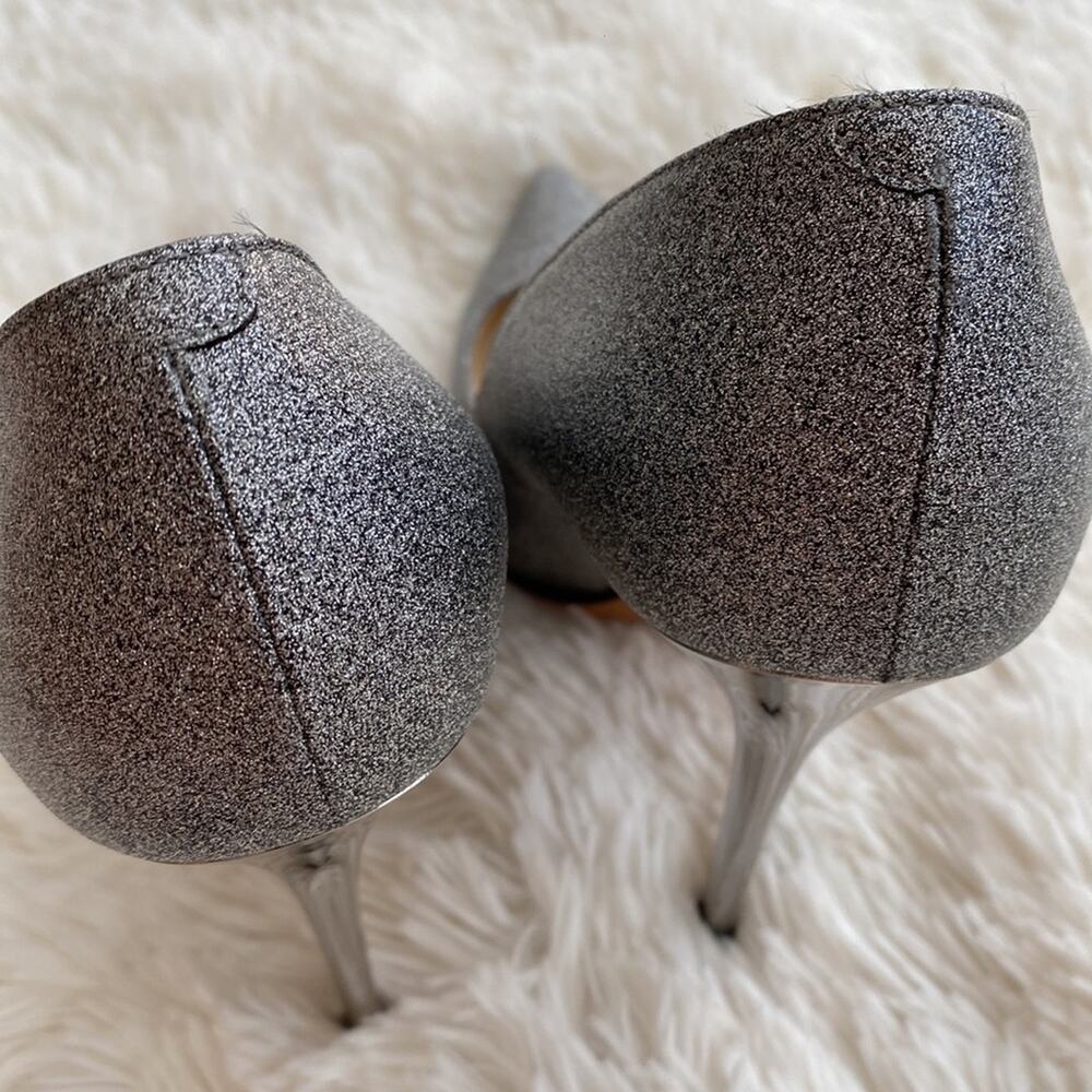 Jimmy Choo Silver Sparkle Anouk Pointed Toe Stile… - image 5